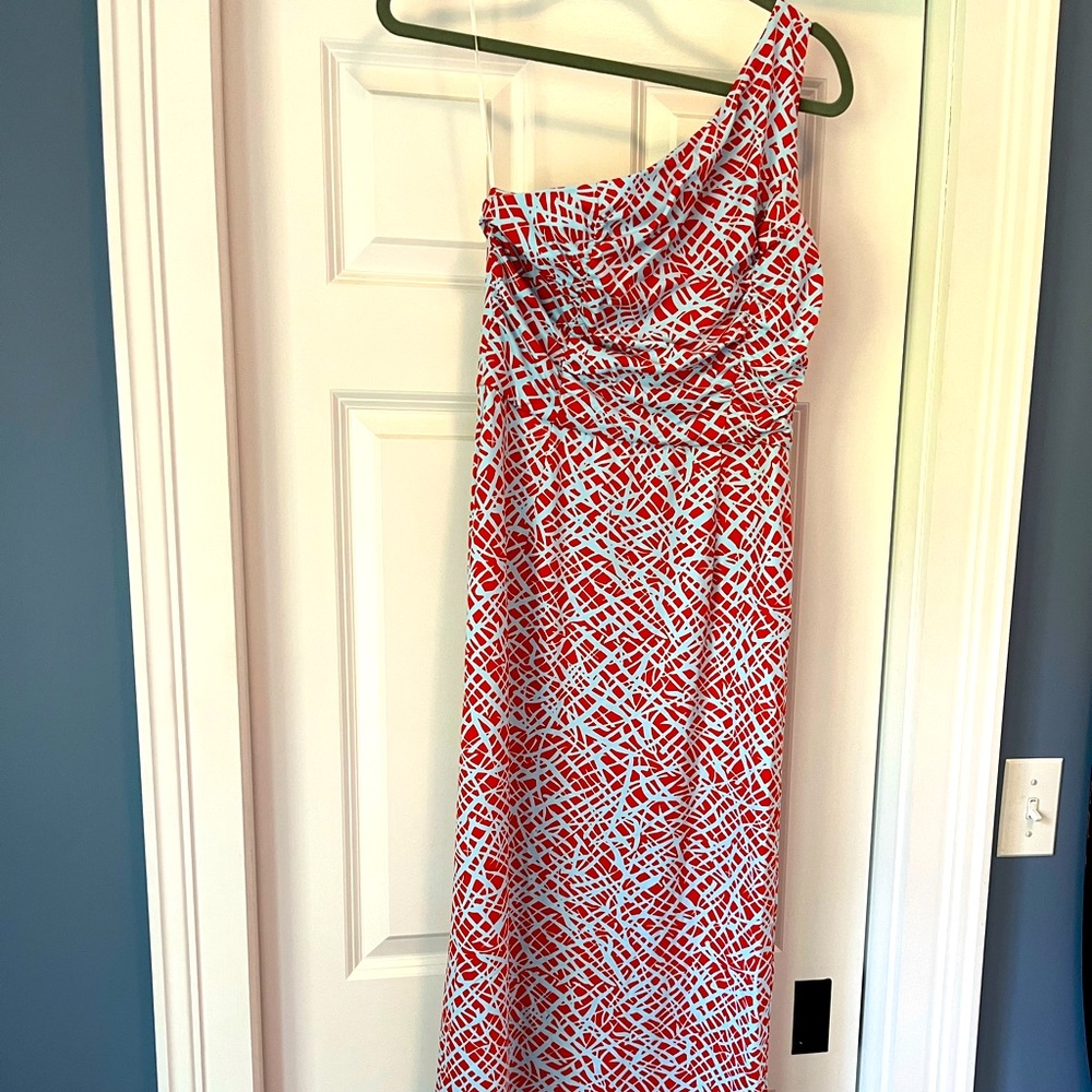 J. McLaughlin one shoulder jersey dress